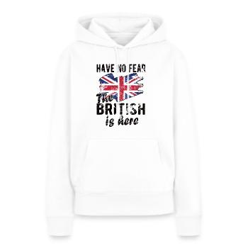 Brite Großbritannien Herkunft Britische Flagge - Frauen Premium Bio Hoodie - Weiß - Vorne - Julia (174cm)