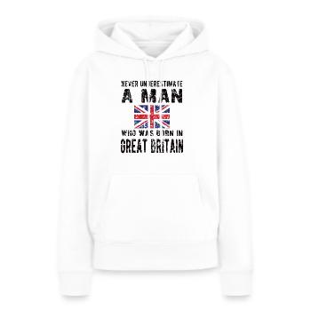 Brite Großbritannien Herkunft Britische Flagge - Frauen Premium Bio Hoodie - Weiß - Vorne - Julia (174cm)