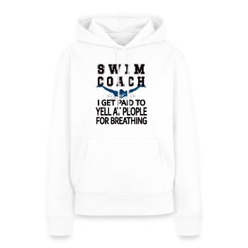 Schwimmtrainer Trainer Von Schwimmer Schwimmcoach - Frauen Premium Bio Hoodie - Weiß - Vorne - Julia (174cm)