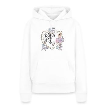 Danseuse de ballet ballerine danseuse de ballet - Sweat à capuche Premium bio Femme - blanc - Devant - Julia (174cm)