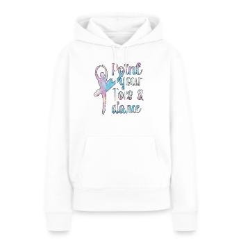 danseuse de ballet ballerine ballet danse ballerine - Sweat à capuche Premium bio Femme - blanc - Devant - Julia (174cm)