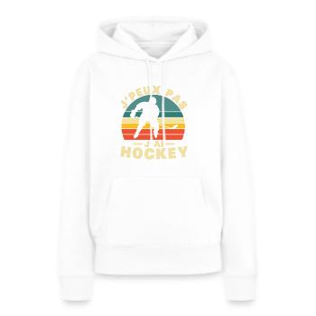 I Can't I Have Hockey Humor Gift - Frauen Premium Bio Hoodie - Weiß - Vorne - Julia (174cm)