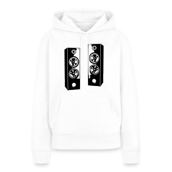 Lautsprecher, Musik Sound System - Frauen Premium Bio Hoodie - Weiß - Vorne - Julia (174cm)