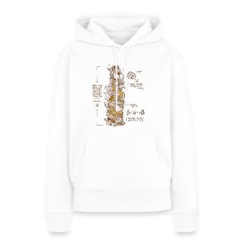 Bière Da Vinci - Sweat à capuche Premium bio Femme - blanc - Devant - Julia (174cm)