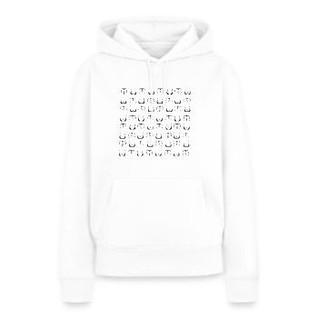 cul nichons | cadeau débile et marrant - Sweat à capuche Premium bio Femme - blanc - Devant - Julia (174cm)