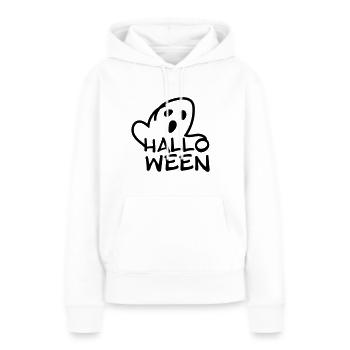 Hello Halloween - gespenstisch - Frauen Premium Bio Hoodie - Weiß - Vorne - Julia (174cm)