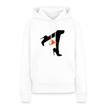 Hübsche Frauenbeine mit einem Tanga - Frauen Premium Bio Hoodie - Weiß - Vorne - Julia (174cm)