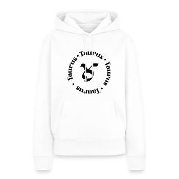 Sternzeichen | Stier - Frauen Premium Bio Hoodie - Weiß - Vorne - Julia (174cm)