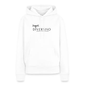 AMUSEMENT - Sweat à capuche Premium bio Femme - blanc - Devant - Julia (174cm)