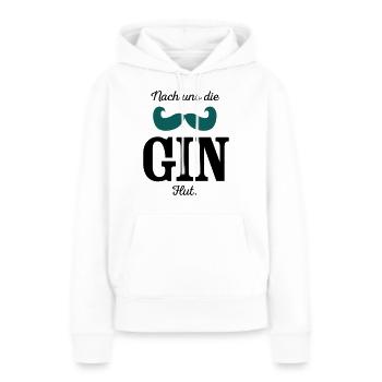 Nach uns die Gin-Flut - Frauen Premium Bio Hoodie - Weiß - Vorne - Julia (174cm)