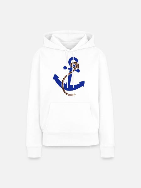 Anchor Logo - Frauen Premium Bio Hoodie - Weiß