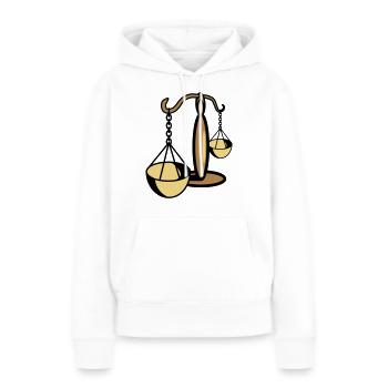 Waage Horoskop sternzeichen - Frauen Premium Bio Hoodie - Weiß - Vorne - Julia (174cm)