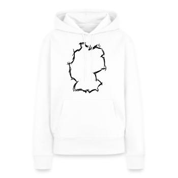 Carte de l’Allemagne, dessinée à la main, vektorgrafik - Sweat à capuche Premium bio Femme - blanc - Devant - Julia (174cm)