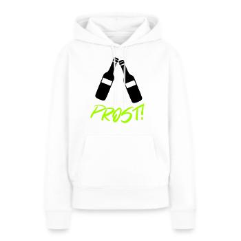 Applaudissements de la bière - Sweat à capuche Premium bio Femme - blanc - Devant - Julia (174cm)