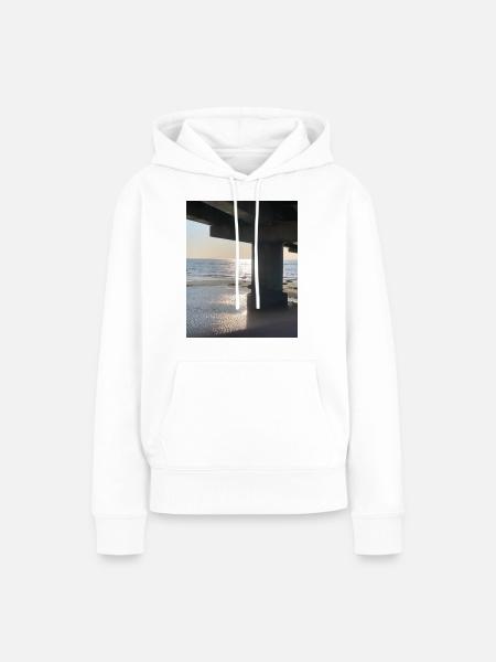 meerblick - Frauen Premium Bio Hoodie - Weiß