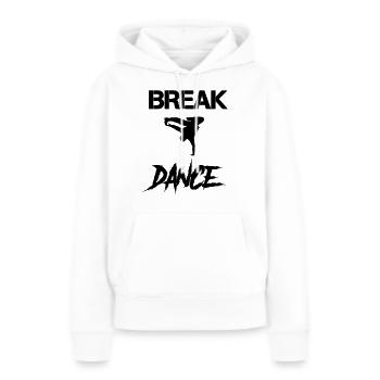 Break Dance - Sweat à capuche Premium bio Femme - blanc - Devant - Julia (174cm)