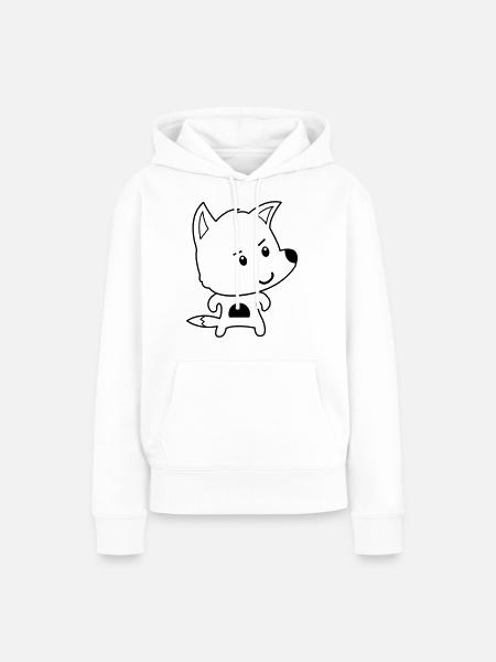 fuchs comic - Frauen Premium Bio Hoodie - Weiß