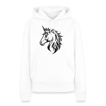 Thronfolger der Kontraste - Frauen Premium Bio Hoodie - Weiß - Vorne - Julia (174cm)