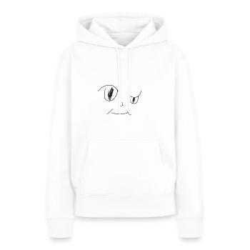 Komisches Gesicht - Frauen Premium Bio Hoodie - Weiß - Vorne - Julia (174cm)