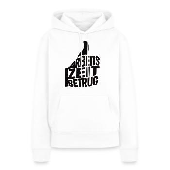 Fraude au temps de travail Thumbs Up Mèmes allemands - Sweat à capuche Premium bio Femme - blanc - Devant - Julia (174cm)