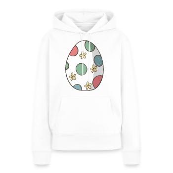 Œuf de Pâques - Sweat à capuche Premium bio Femme - blanc - Devant - Julia (174cm)