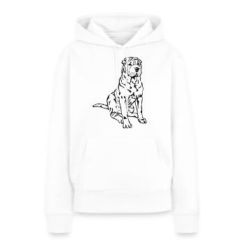 Shar-Pei - Frauen Premium Bio Hoodie - Weiß - Vorne - Julia (174cm)