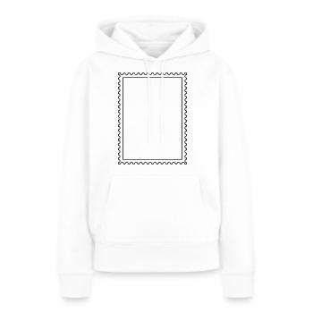 timbre-poste - Sweat à capuche Premium bio Femme - blanc - Devant - Julia (174cm)
