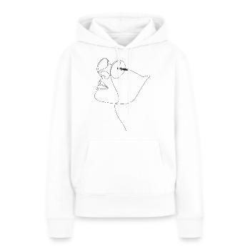 girl glasses - Frauen Premium Bio Hoodie - Weiß - Vorne - Julia (174cm)