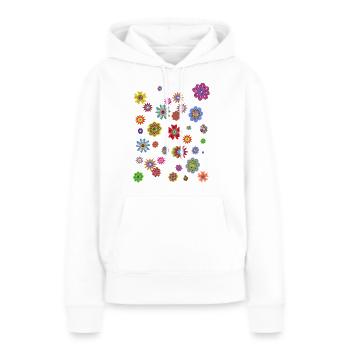 Flower Power Flowers - Women’s Premium Organic Hoodie - white - Front - Julia (174cm)
