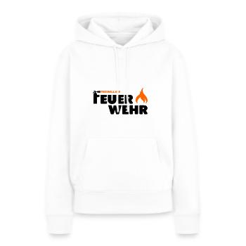 Freiwillige Feuerwehr Flamme - Frauen Premium Bio Hoodie - Weiß - Vorne - Julia (174cm)