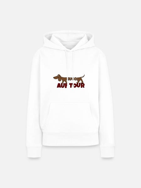 Hugo auf Tour - Frauen Premium Bio Hoodie - Weiß