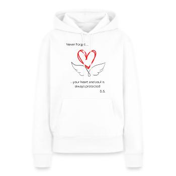 Never forget... - Frauen Premium Bio Hoodie - Weiß - Vorne - Julia (174cm)