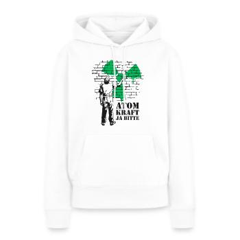 Atomkraft Ja bitte, Ja zu Atomenergie - Frauen Premium Bio Hoodie - Weiß - Vorne - Julia (174cm)