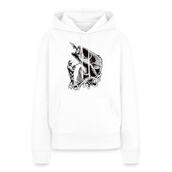 Wassersport - Frauen Premium Bio Hoodie - Weiß - Vorne - Julia (174cm)