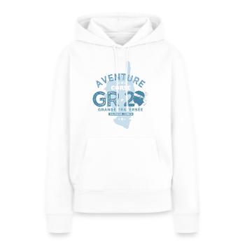 GR20 randonnée GR 20 Corse gr 20 - Sweat à capuche Premium bio Femme - blanc - Devant - Julia (174cm)