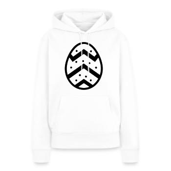 Oeuf de Pâques - Sweat à capuche Premium bio Femme - blanc - Devant - Julia (174cm)