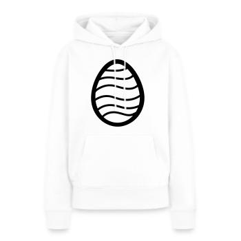 Oeuf - Sweat à capuche Premium bio Femme - blanc - Devant - Julia (174cm)