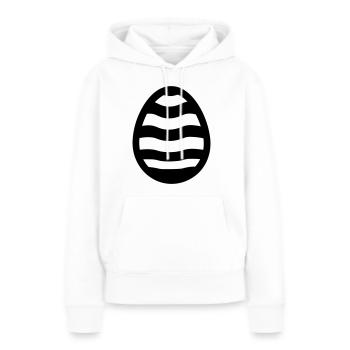 Oeuf - Sweat à capuche Premium bio Femme - blanc - Devant - Julia (174cm)