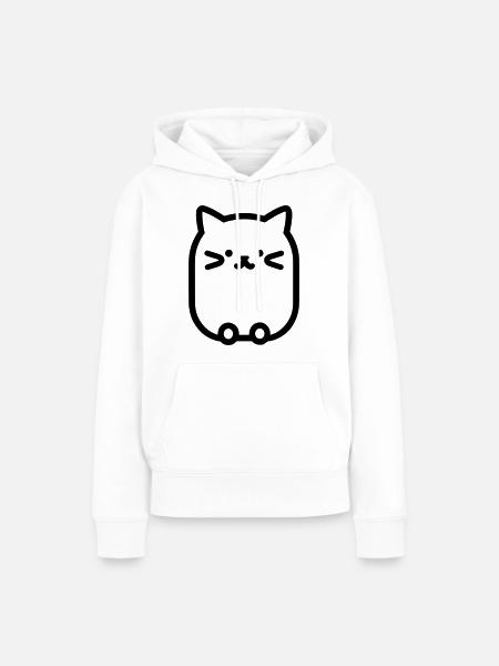 Kätzchen - Frauen Premium Bio Hoodie - Weiß