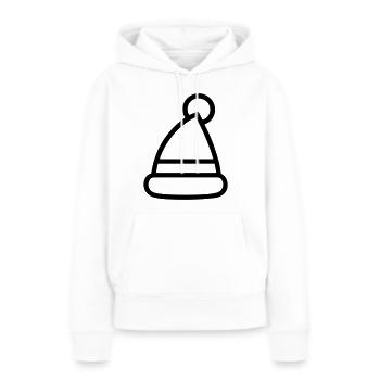 bonnet de noel - Sweat à capuche Premium bio Femme - blanc - Devant - Julia (174cm)