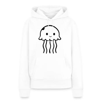 Qualle - Frauen Premium Bio Hoodie - Weiß - Vorne - Julia (174cm)