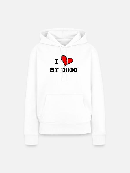 Ich liebe meinen Dojo - Frauen Premium Bio Hoodie - Weiß