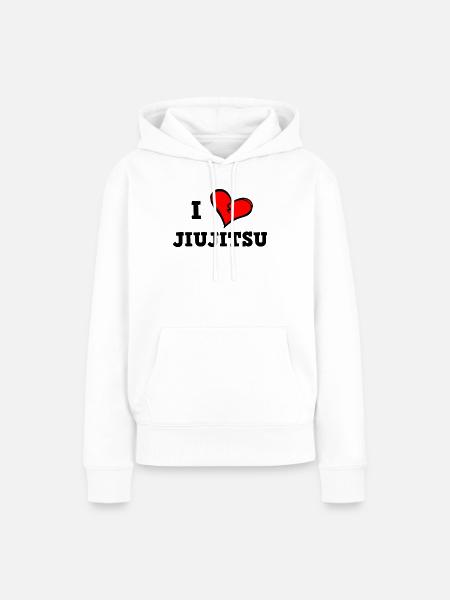 Ich liebe Jiujitsu - Frauen Premium Bio Hoodie - Weiß