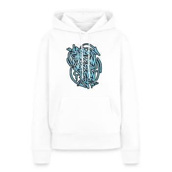 ABC - Sweat à capuche Premium bio Femme - blanc - Devant - Julia (174cm)