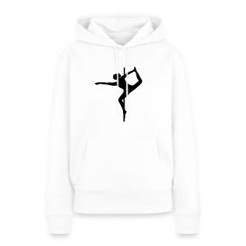 Pole Dance Pose - Sweat à capuche Premium bio Femme - blanc - Devant - Julia (174cm)