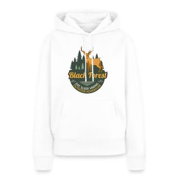 Aventure en plein air - Sweat à capuche Premium bio Femme - blanc - Devant - Julia (174cm)