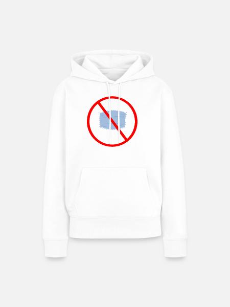 Maske - Frauen Premium Bio Hoodie - Weiß
