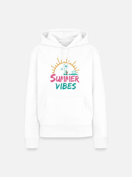 Summer Vibes - Frauen Premium Bio Hoodie - Weiß