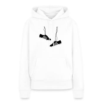 fussballschuhe - Frauen Premium Bio Hoodie - Weiß - Vorne - Julia (174cm)