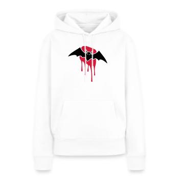 Fledermaus Blutfleck - Frauen Premium Bio Hoodie - Weiß - Vorne - Julia (174cm)